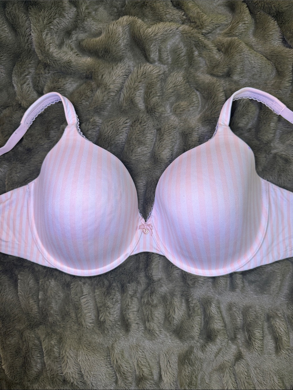 Victoria's Secret Pink & White Striped T-Shirt Bra